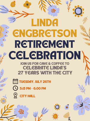 Linda Engbretson Retirement Celebration Poster
