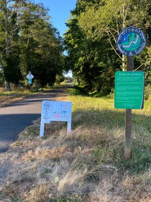 Warrenton Waterfront Trail start of StoryWalk® 